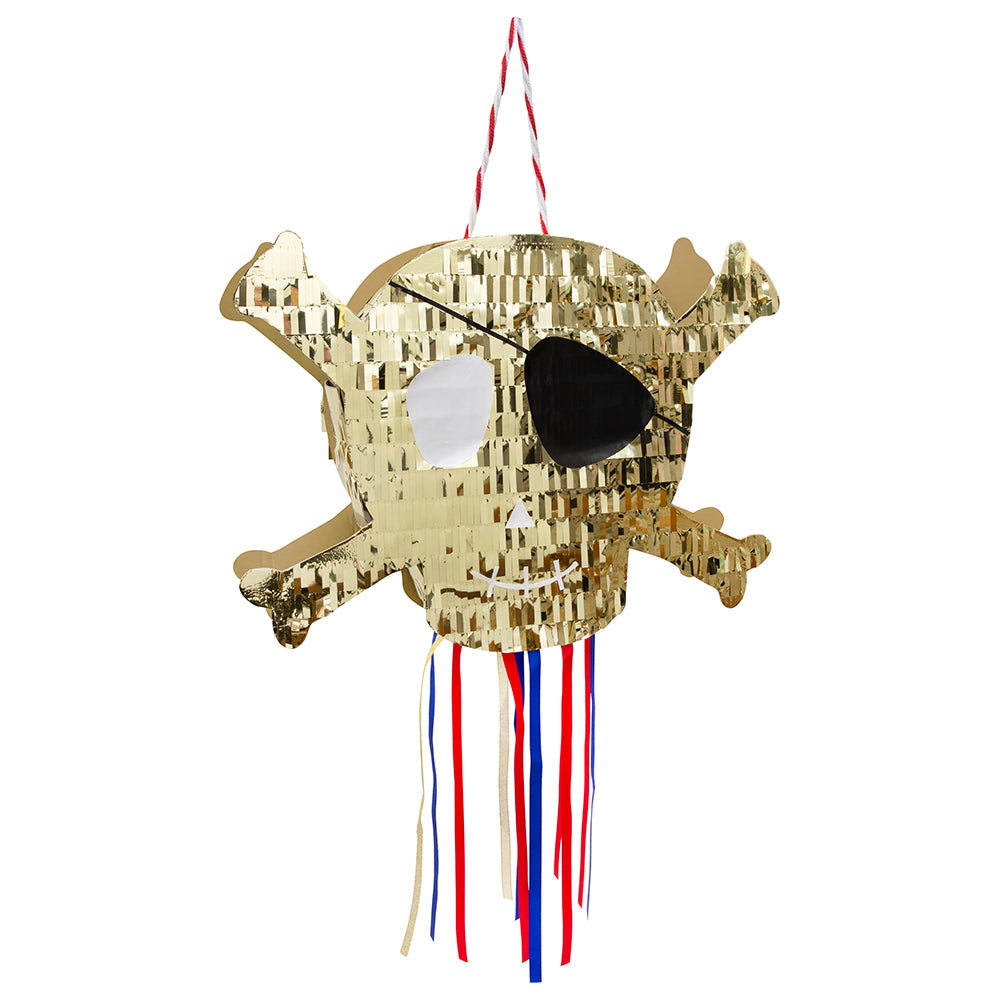 Piñata con forma de calavera pirata