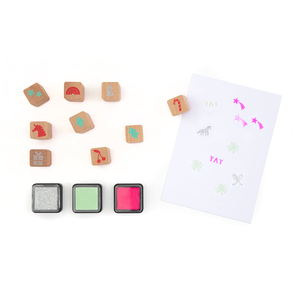 Calendario de adviento - timbres Unicornios