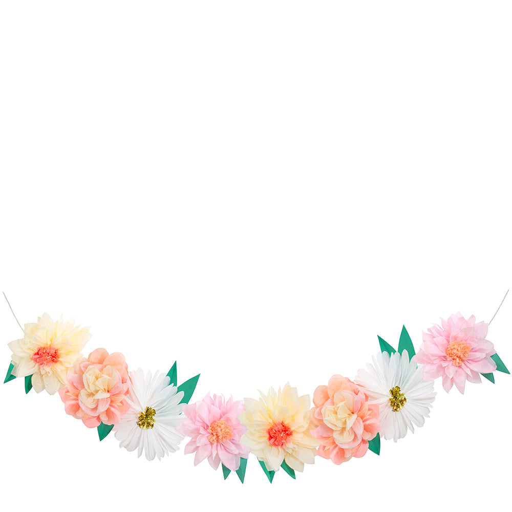 Guirnalda de flores gigantes