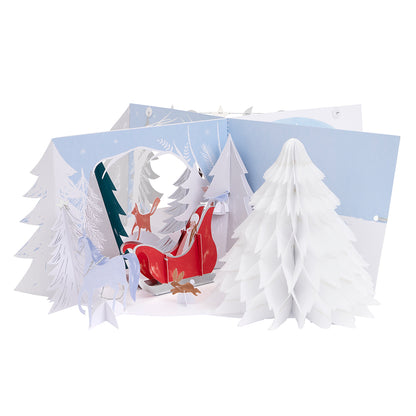 Calendario de adviento - Escena de Navidad de papel