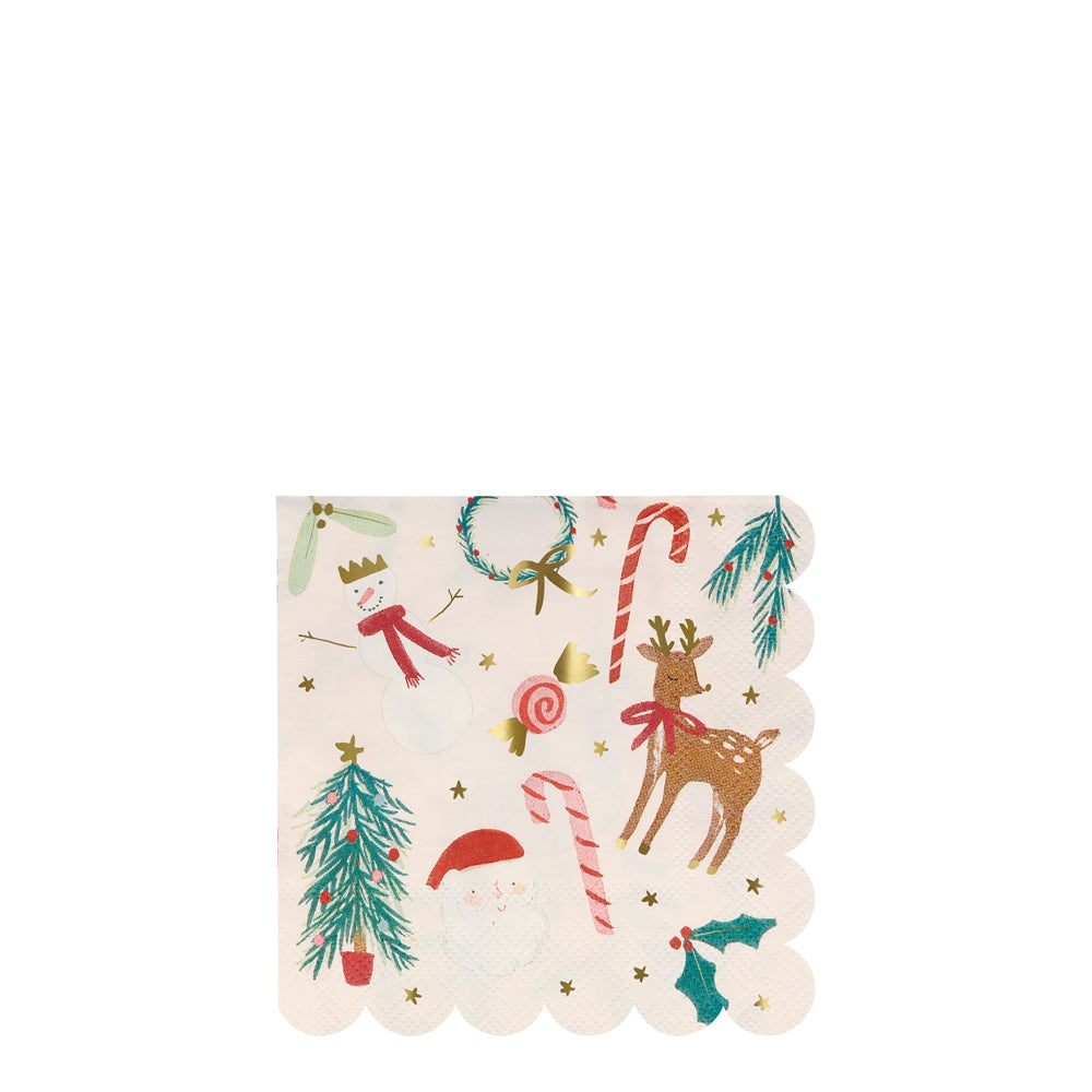 Servilletas motivos navideños - pequeñas