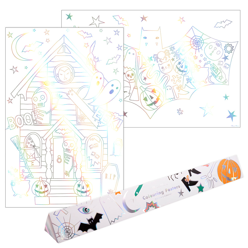Poster para pintar - Halloween (2 hojas)
