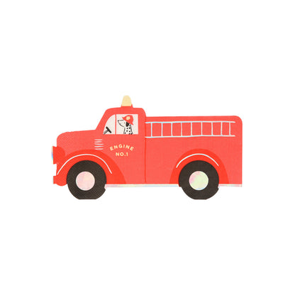Servilletas camión de bomberos