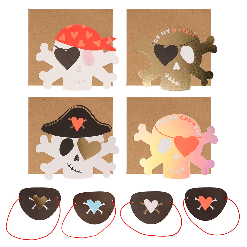 Set tarjetas de la amistad - piratas (24 unidades)