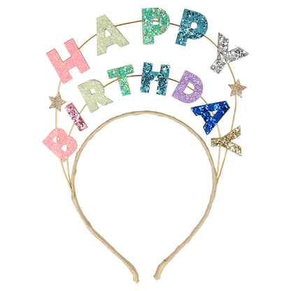 Cintillo Happy Birthday glitter