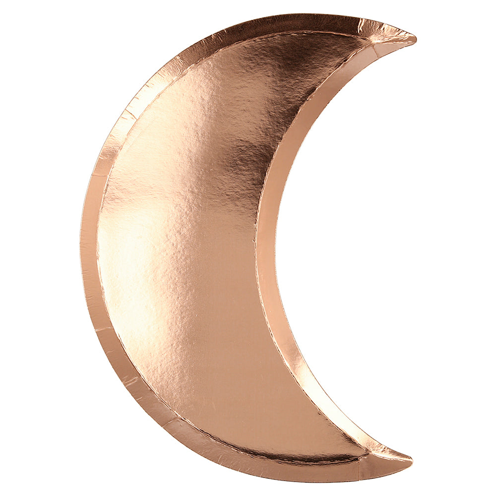 Platos con forma de luna cobre