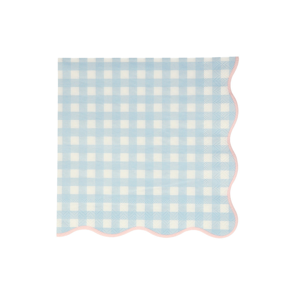 Servilletas cuadrillé pastel - grandes