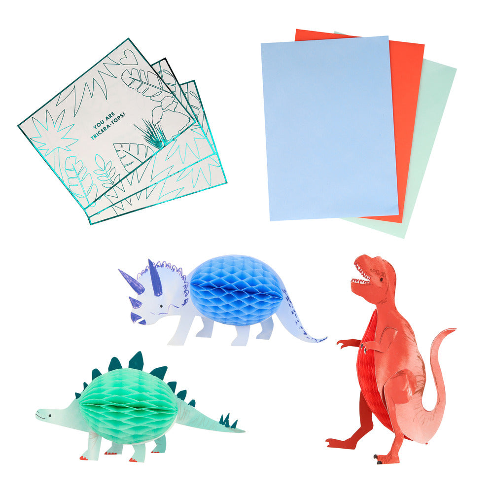Set tarjetas de la amistad - dinosaurios (12 unidades)