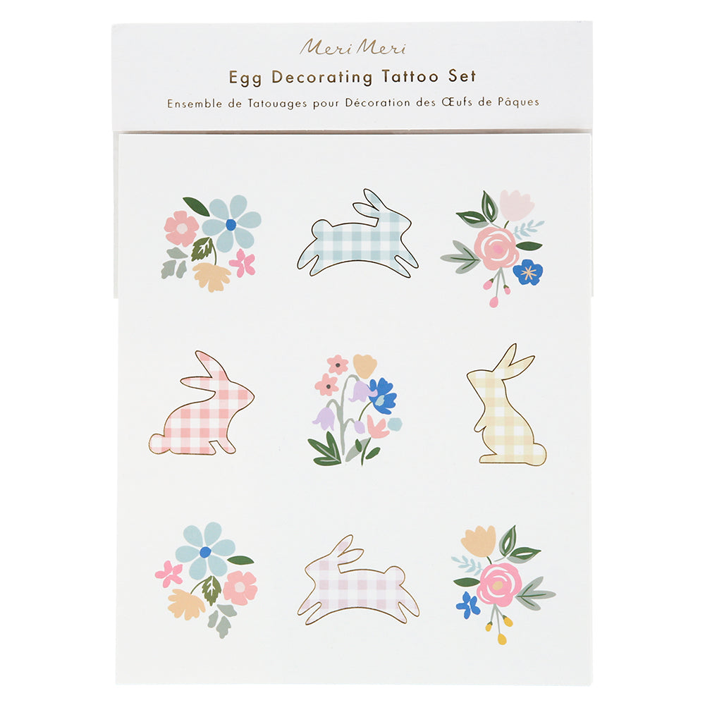 Kit para decorar huevos de Pascua - conejos cuadrillé