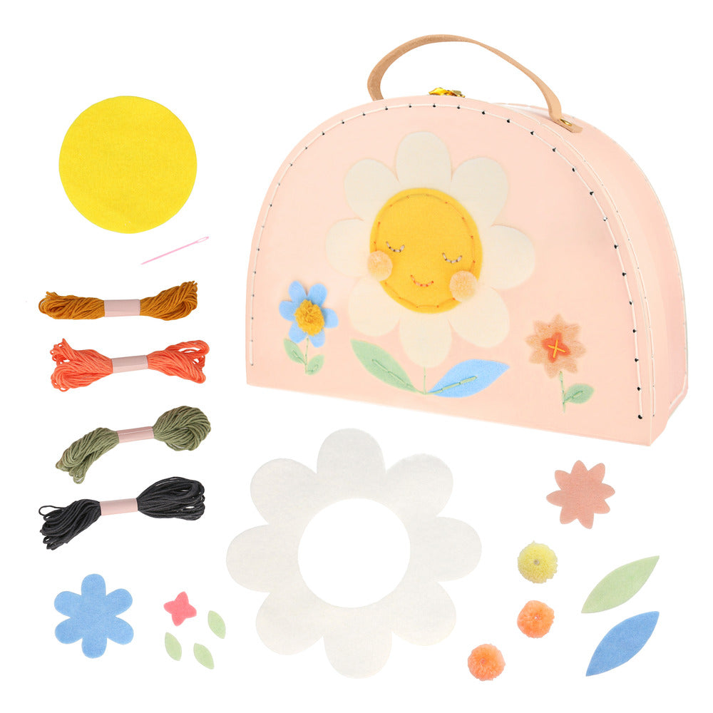 Kit para bordar - maleta floral