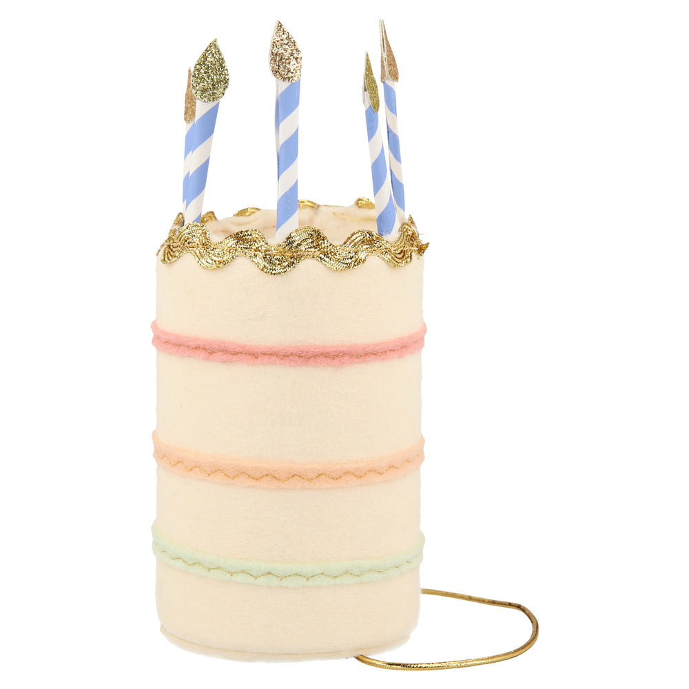 Gorro de cumpleaños con forma de pastel