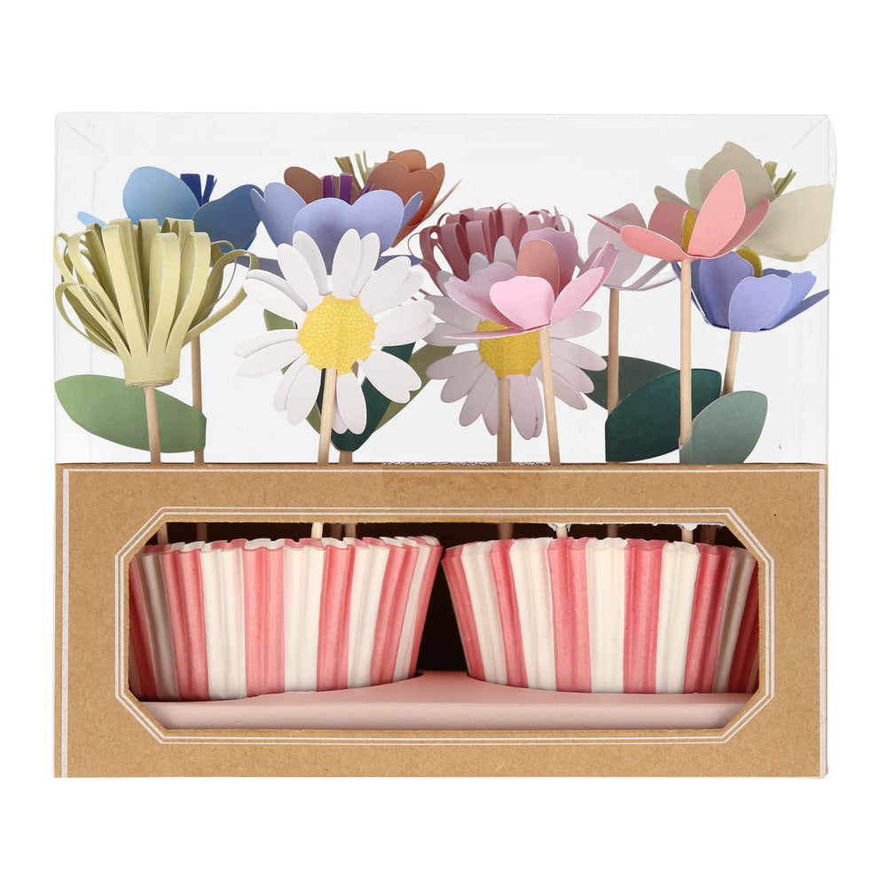 Kit para cupcakes - jardín de flores