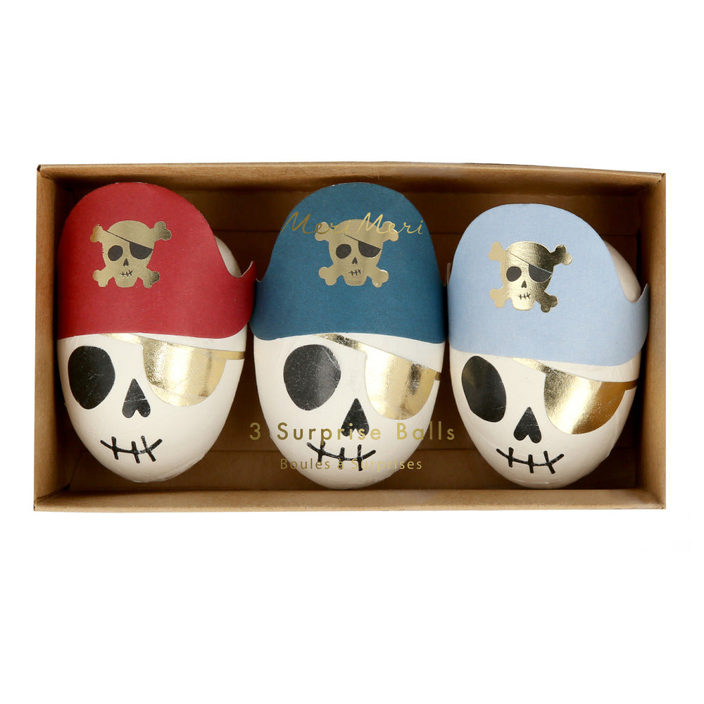 Bolitas sopresa calaveras piratas