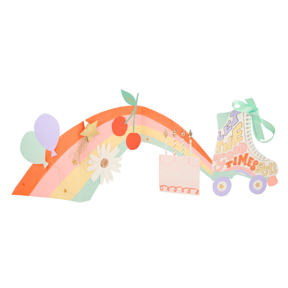 Tarjeta - patines (happy birthday)