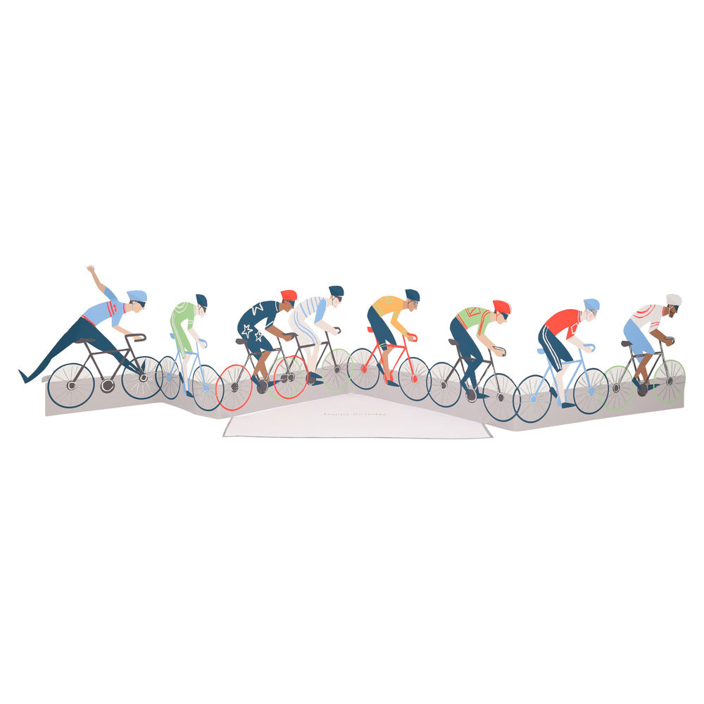 Tarjeta - acordeón bicicletas (happy birthday)