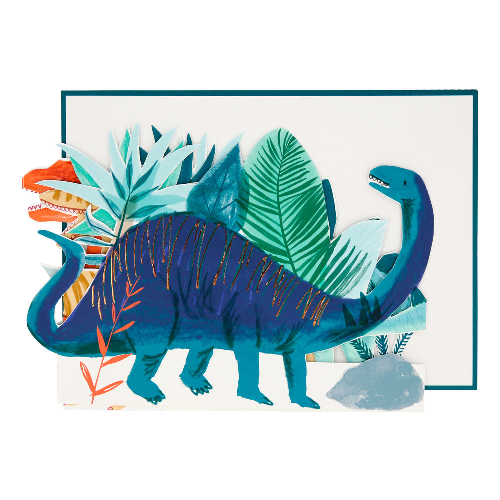 Tarjeta - acordeón dinosaurios (happy birthday)