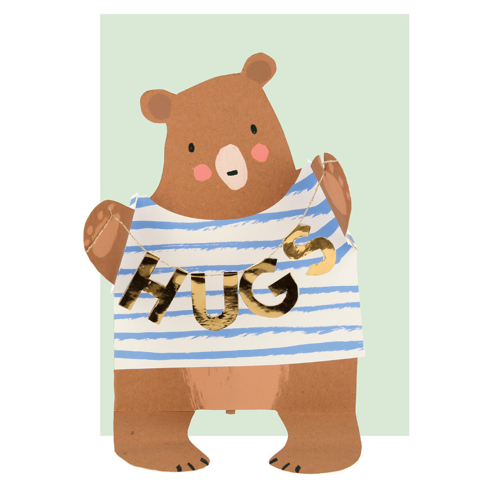 Tarjeta - honeycomb oso (hugs)