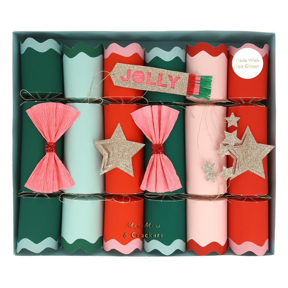 Crackers colores navideños con ric rac – Que linda es mi Fiesta