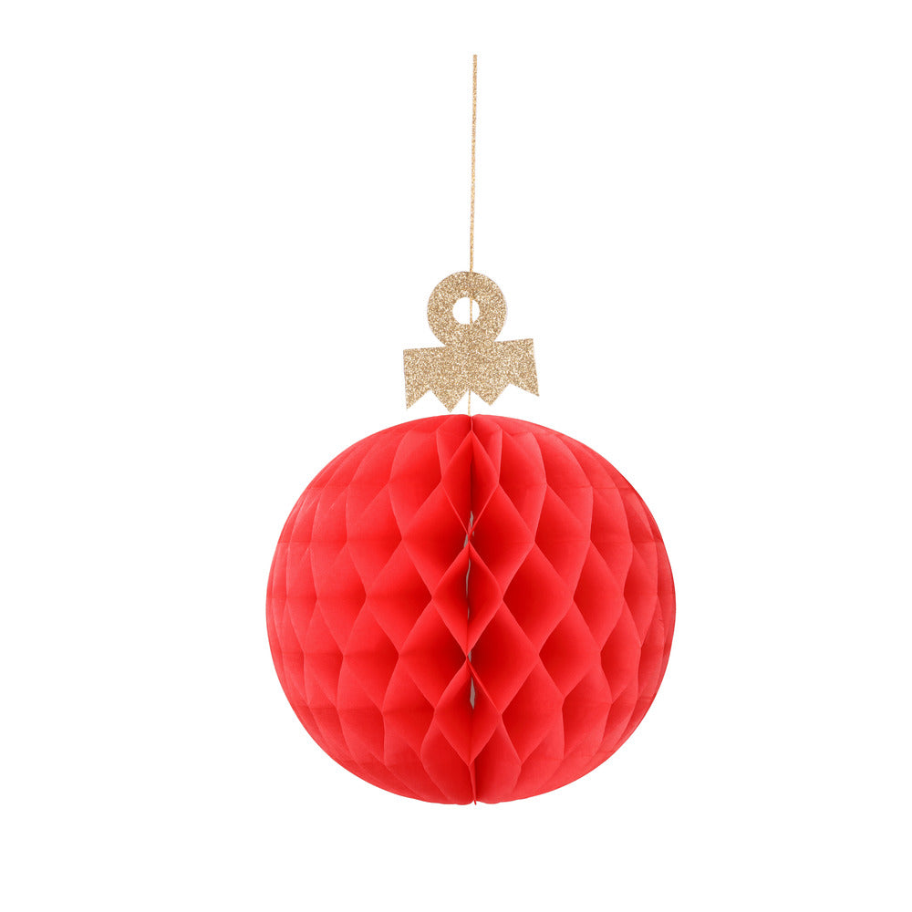 Decoraciones de Navidad de honeycomb balls