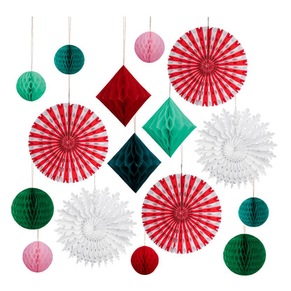 Kit de decoración de Navidad de honeycomb balls