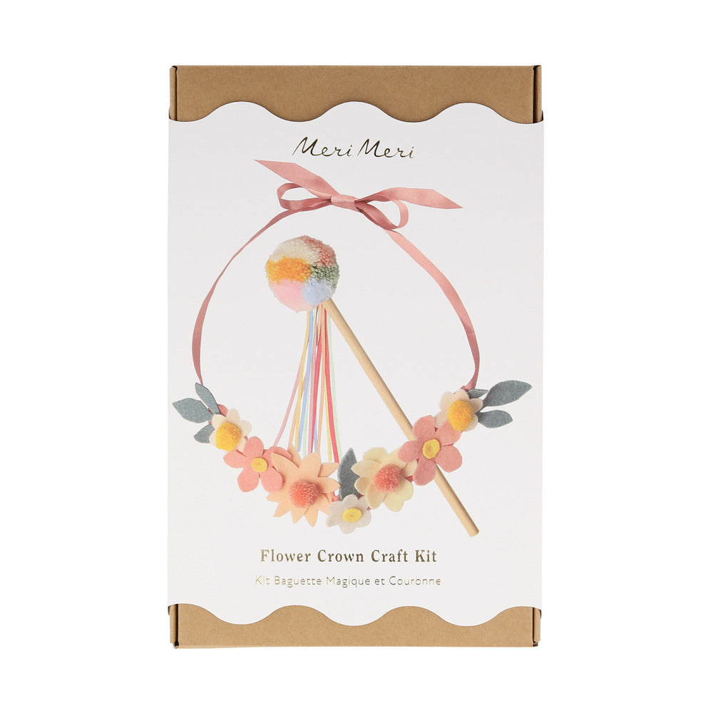 Kit de bordado - corona de flores y varita