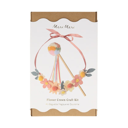 Kit de bordado - corona de flores y varita