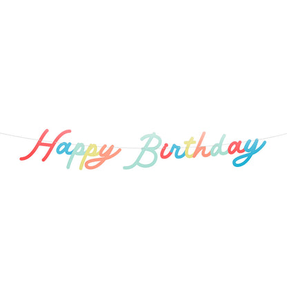 Guirnalda Happy Birthday manuscrita - multicolor