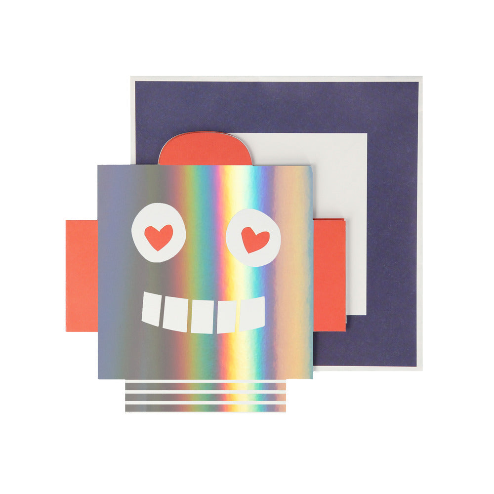 Set tarjetas de la amistad - robots (12 unidades)