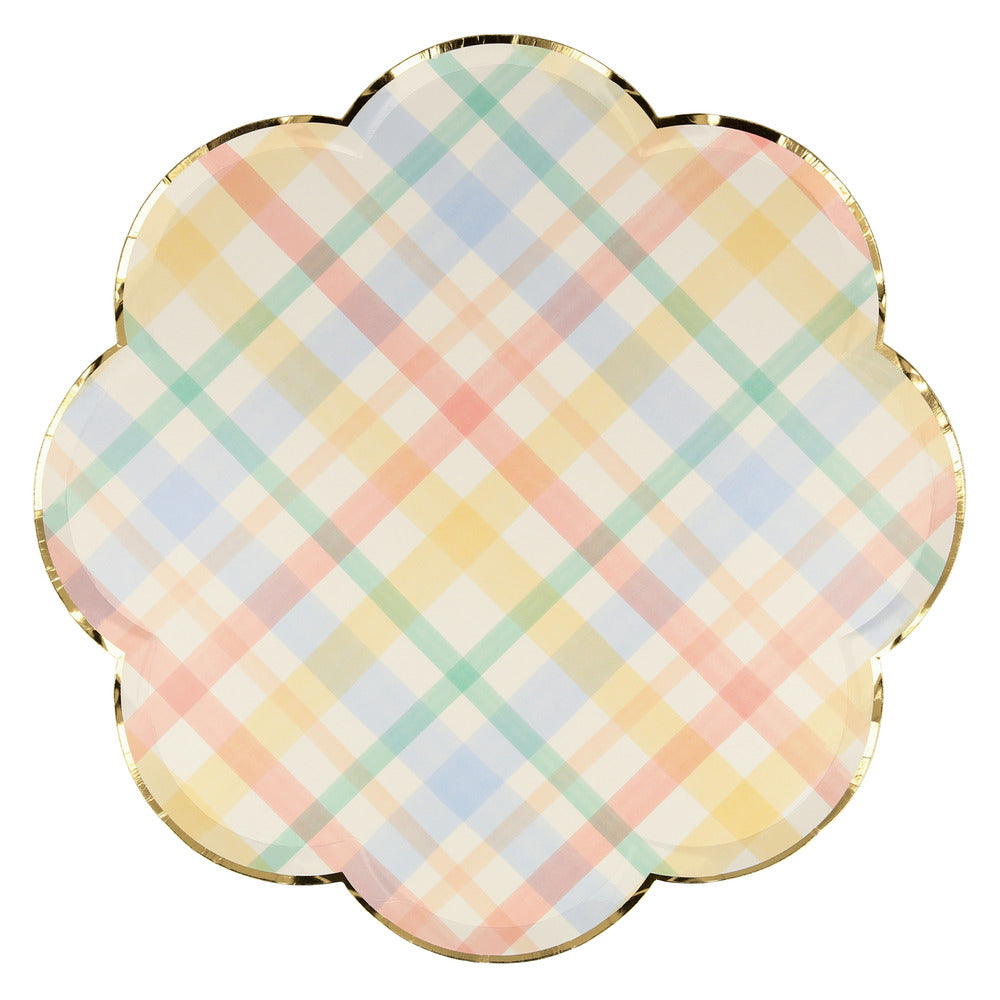 Platos cuadrillé de primavera - grandes