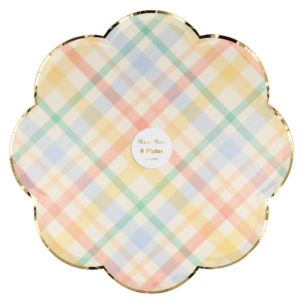 Platos cuadrillé de primavera - grandes