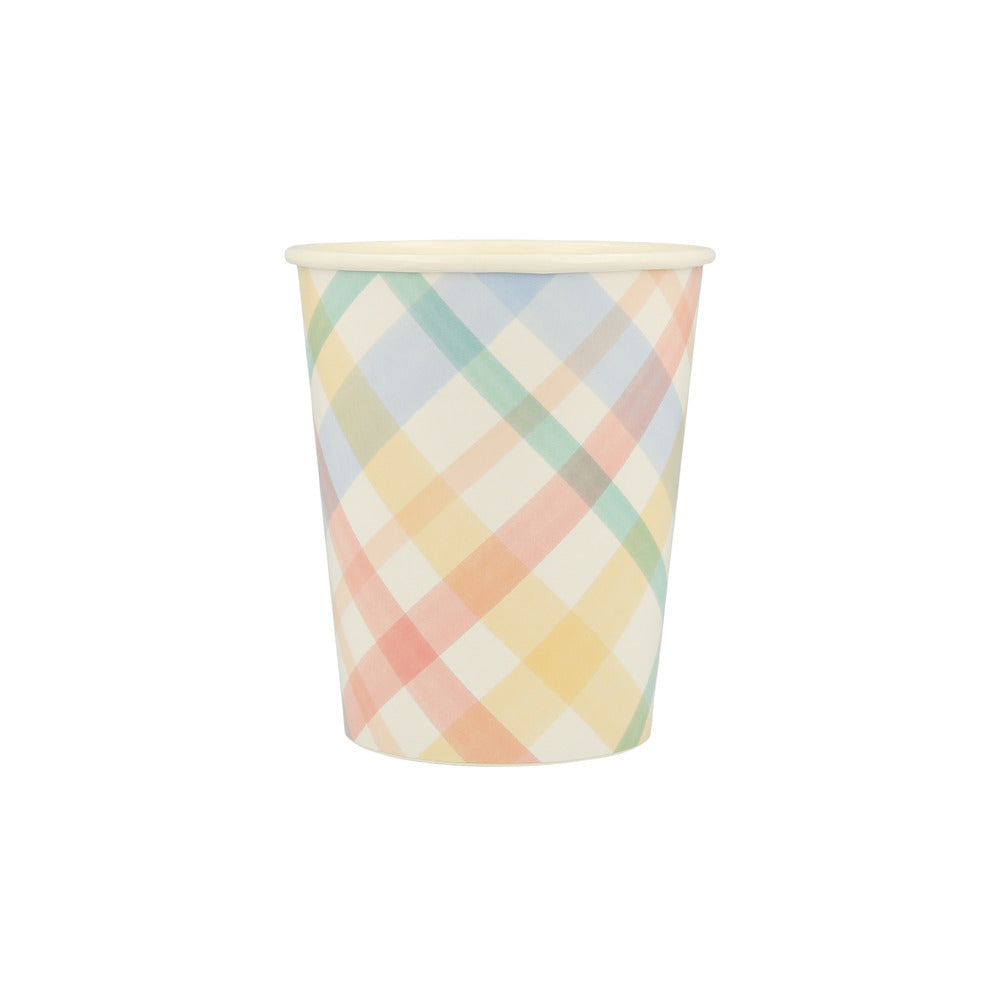 Vasos cuadrillé de primavera