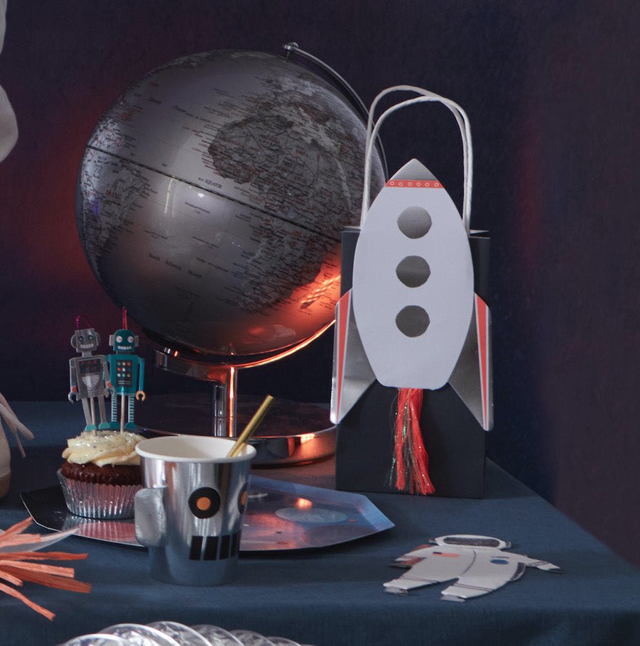 Bolsas para sorpresas - cohete espacial