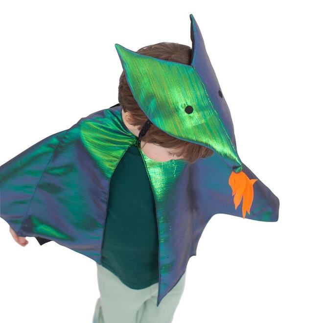 Disfraz capa de dragón verde y azul – La Fiesta de Olivia