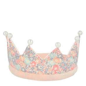 Corona - flores Liberty con perlas