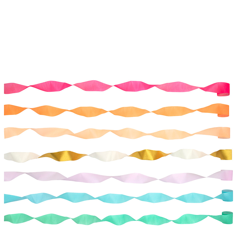 Rollos de papel crepé - multicolor