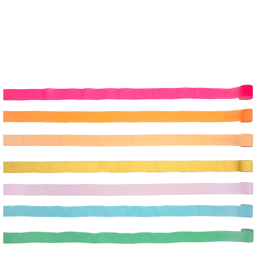Rollos de papel crepé - multicolor
