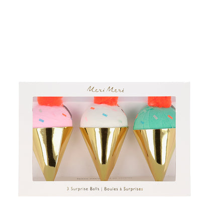 Bolitas sorpresa con forma de helado
