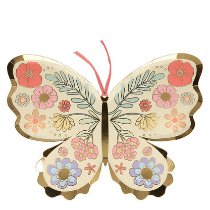 Platos con forma de mariposas florales