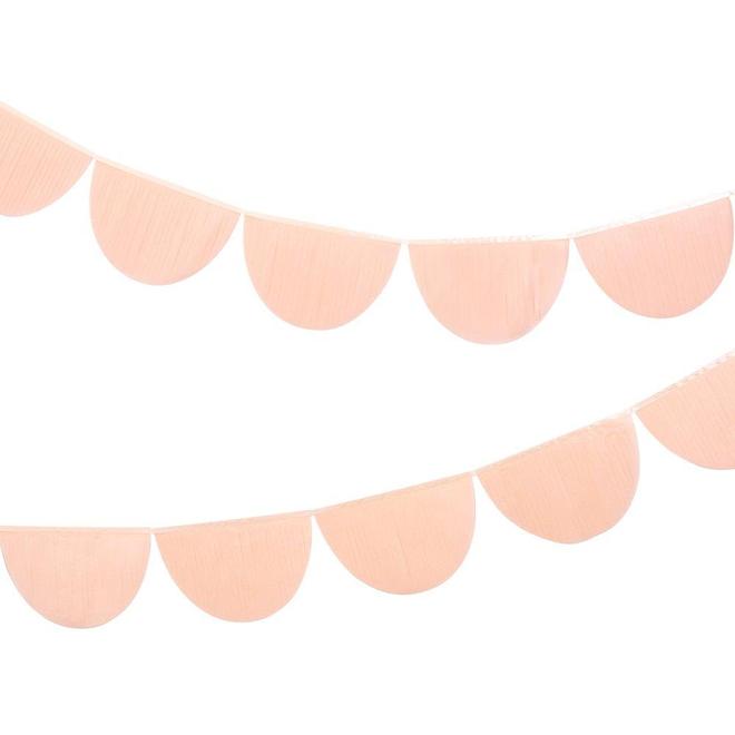 Guirnalda semicírculos gigantes papel de seda - rosado