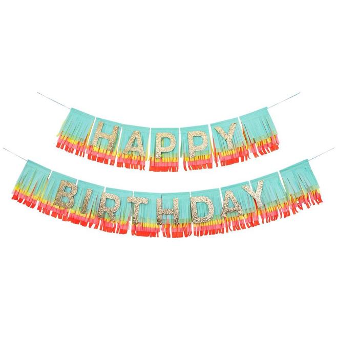 Guirnalda con tiritas Happy Birthday - multicolor