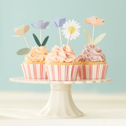 Kit para cupcakes - jardín de flores