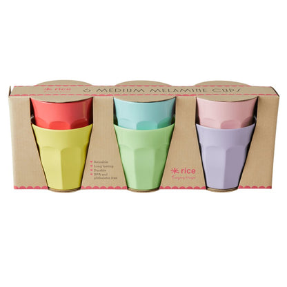 Pack 6 vasos melamina - colores YIPPIE YIPPIE YEAH !