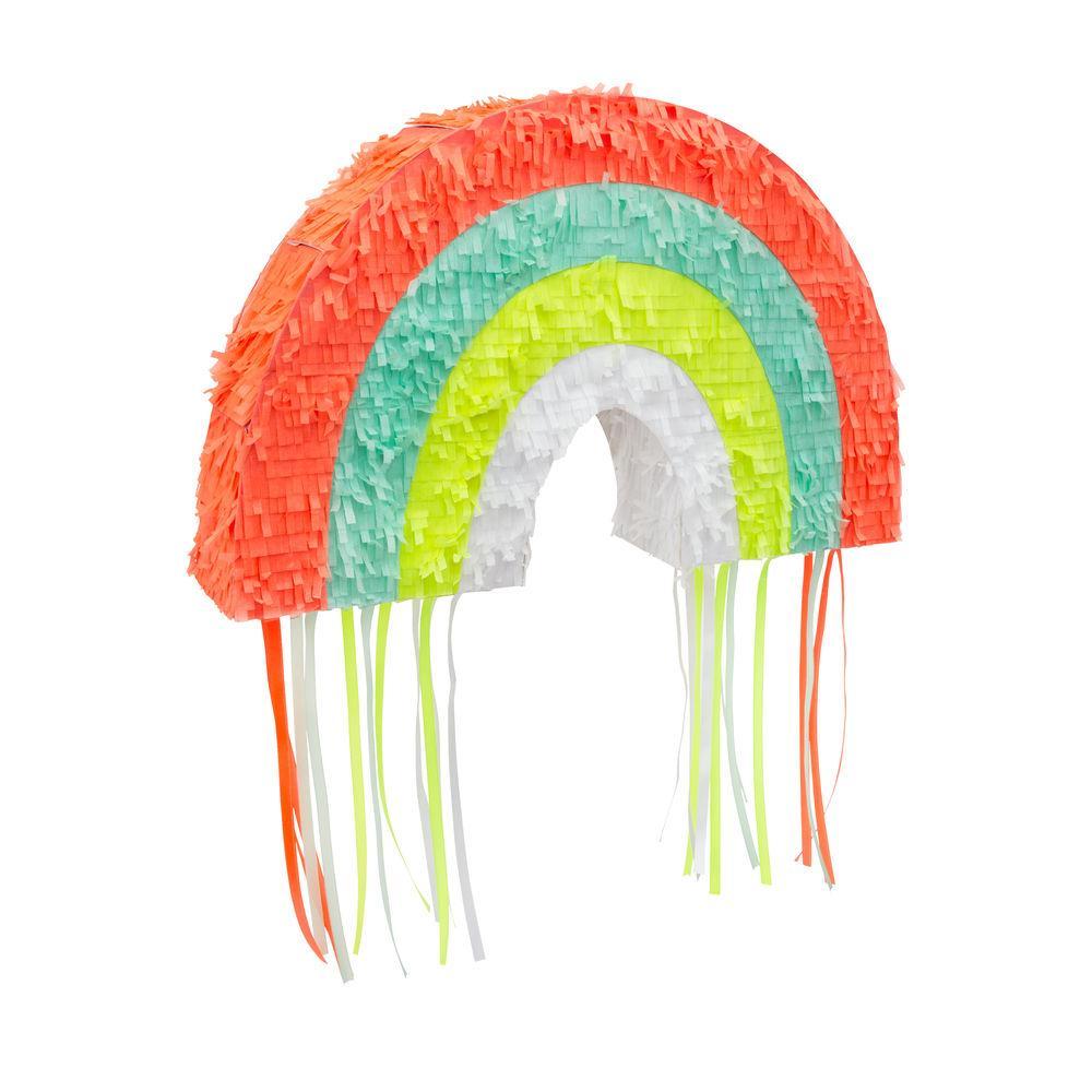 Piñata con forma de arcoiris